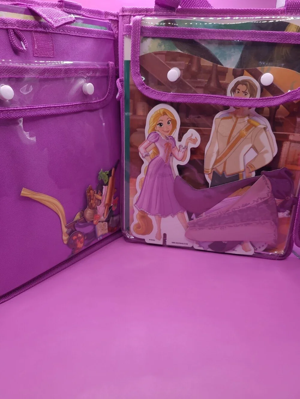 Disney Tangled Storybook Dress Up Dolls And Book Magnetic Playset Rare